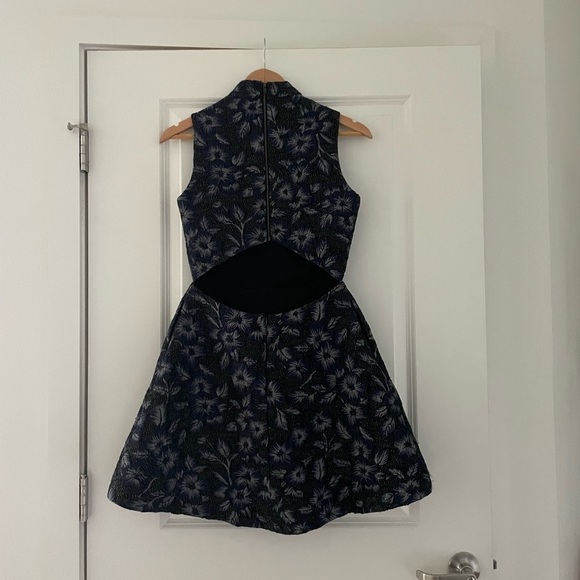 Hunter Bell Embellished Mockneck Cutout Mini Dress - Picture 8 of 10